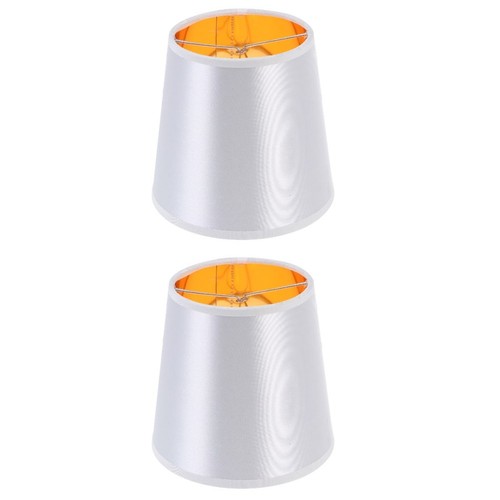 2pcs white cloth lamp shades - white,