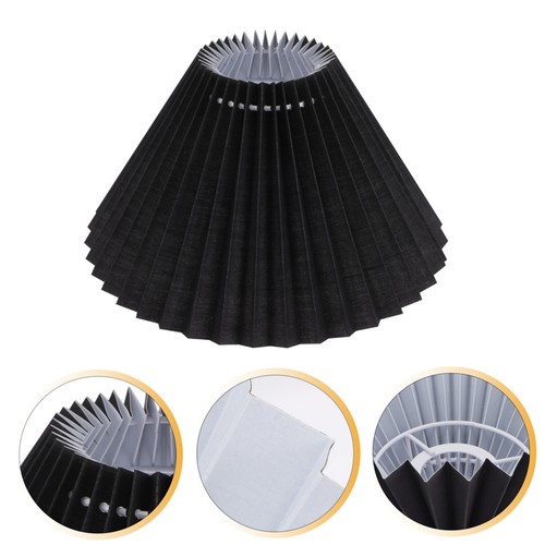 Black fabric lampshade - black, for